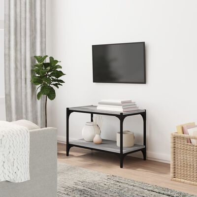 vidaXL TV Cabinet Grey Sonoma 60x33x41 cm Engineered Wood and Steel