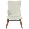 vidaXL Rocking Chair with a Stool Cream White Velvet