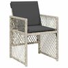 vidaXL 9 Piece Garden Dining Set with Cushions Light Grey Poly Rattan