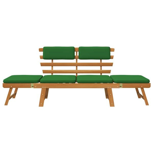 vidaXL Garden Bench with Cushions 2-in-1 190 cm Solid Acacia Wood