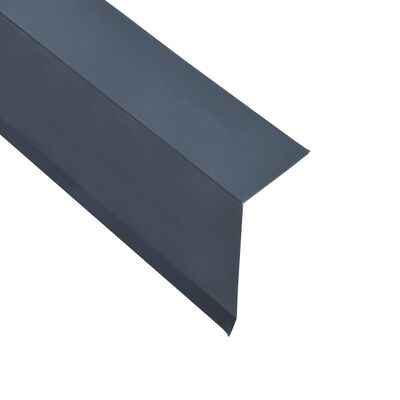 vidaXL L-shape Roof Edge Plates 5 pcs Aluminium Anthracite 170cm