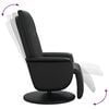 vidaXL Recliner Chair with Footrest Black Faux Leather