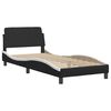 vidaXL Bed Frame without Mattress "Hvar" Black and White 90x190 cm Faux Leather