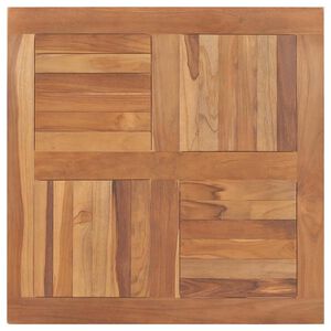 vidaXL Table Top Solid Teak Wood Square 80x80x2.5 cm