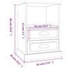 vidaXL Bedside Cabinets 2 pcs High Gloss White 43x36x60 cm