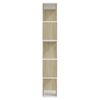 vidaXL Book Cabinet Room Divider White&Sonoma Oak 60x24x155 cm