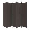 vidaXL 6-Panel Room Divider Brown 300x200 cm Fabric