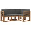 vidaXL Outdoor Sofa Set 4 pcs Natural and Anthracite