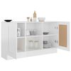vidaXL Sideboard High Gloss White 120x30.5x70 cm Engineered Wood