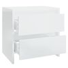 vidaXL Bedside Cabinets 2 pcs High Gloss White 45x34.5x44.5 cm Engineered Wood