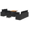 vidaXL Garden Sofa Set 8 pcs 8-Seater Black Poly Rattan