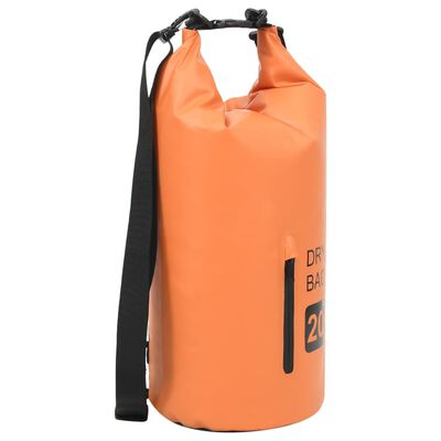 vidaXL Dry Bag with Zipper Orange 20 L PVC