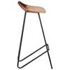 vidaXL Bar Stools 4 pcs Brown Real Leather