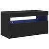 vidaXL TV Cabinet 2 pcs Black Oak 75 x 35 x 40 cm Engineered Wood