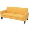 vidaXL 2 Piece Sofa Set Fabric Yellow