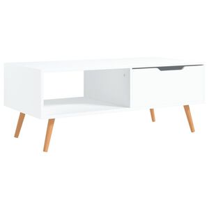 vidaXL Coffee Table White 100x49.5x43 cm Engineered Wood