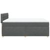 vidaXL Box Spring Bed with Mattress Dark Grey Queen Fabric