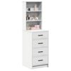vidaXL Highboard with Drawer White 40 x 41 x 135 cm Engineered wood