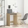 vidaXL Desk Sonoma Oak 86x49x76 cm Engineered Wood