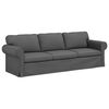 vidaXL Sofa 2 pcs Dark Grey