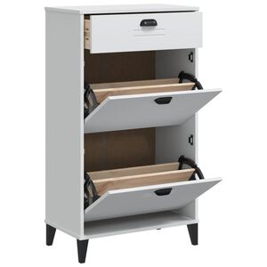 vidaXL Shoe Cabinet VIKEN White Engineered Wood