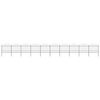 vidaXL Garden Fence with Spear Top Steel 1673x175 cm Black