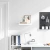 vidaXL Floating Wall Shelf High Gloss White 50x23x3.8 cm MDF