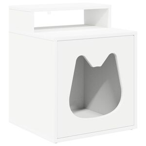 vidaXL Cat House White 42.5 x 40 x 53.5 cm Engineered Wood