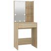 vidaXL Dressing Table with LED Sonoma Oak 60x40x140 cm