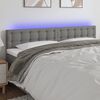 vidaXL LED Headboard Dark Grey 200 cm Fabric