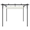 vidaXL Pergola with Retractable Roof Cream White 3x3 m Steel