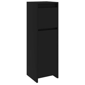 vidaXL Bathroom Cabinet Black 30x30x95 cm Engineered Wood