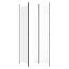 vidaXL 3-Panel Room Divider White 150x220 cm Fabric