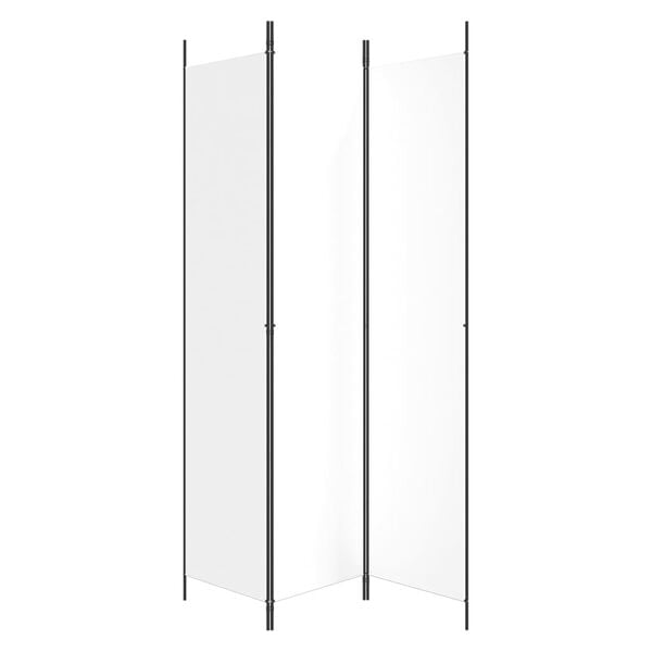 vidaXL 3-Panel Room Divider White 150x220 cm Fabric