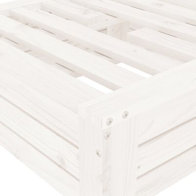 vidaXL Parasol Base Cover White Solid Wood Pine
