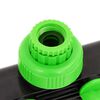 vidaXL 4-Way Tap Adaptor Green and Black 19.5x6x11 cm ABS & PP