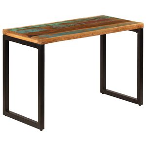 vidaXL Dining Table | Multicolour | Solid reclaimed wood and steel | Standard