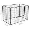 vidaXL Heavy Duty Dog Playpen Black 120x80x70 cm Steel
