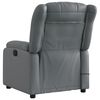 vidaXL Stand up Massage Recliner Chair Grey Faux Leather