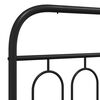 vidaXL Metal Bed Frame without Mattress with Headboard Black 107x203cm
