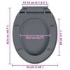 vidaXL Soft-Close Toilet Seat Quick Release Grey Oval