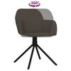 vidaXL Swivel Dining Chairs 2 pcs Dark Grey Velvet