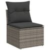 vidaXL 12 Piece Garden Sofa Set with Cushions Grey Poly Rattan