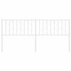 vidaXL Metal Replace Headboard White 180 cm