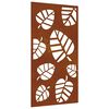 vidaXL Garden Wall Decoration 105x55 cm Corten Steel Leaf Design
