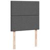 vidaXL Box Spring Bed with Mattress Dark Grey King Single Fabric