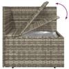 vidaXL 6 Piece Garden Lounge Set with Cushions Grey Poly Rattan