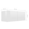 vidaXL 2 Piece TV Cabinet Set High Gloss White Engineered Wood