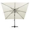 vidaXL Cantilever Garden Parasol with Double Top 300x300 cm Sand