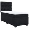 vidaXL Box Spring Bed with Mattress Black King Single Velvet